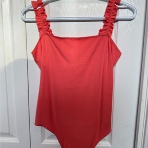 Aritzia Sunday Best Coral Bodysuit